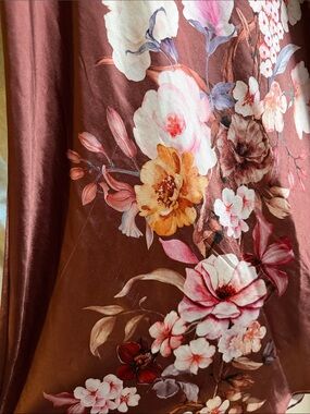 Joie Brown Floral Maxi Dress with Pink, Yellow and White Blooms